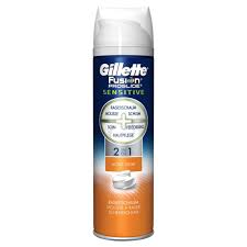 Gillette pena na holenie fusion proglide sensitive 2v1 250 ml