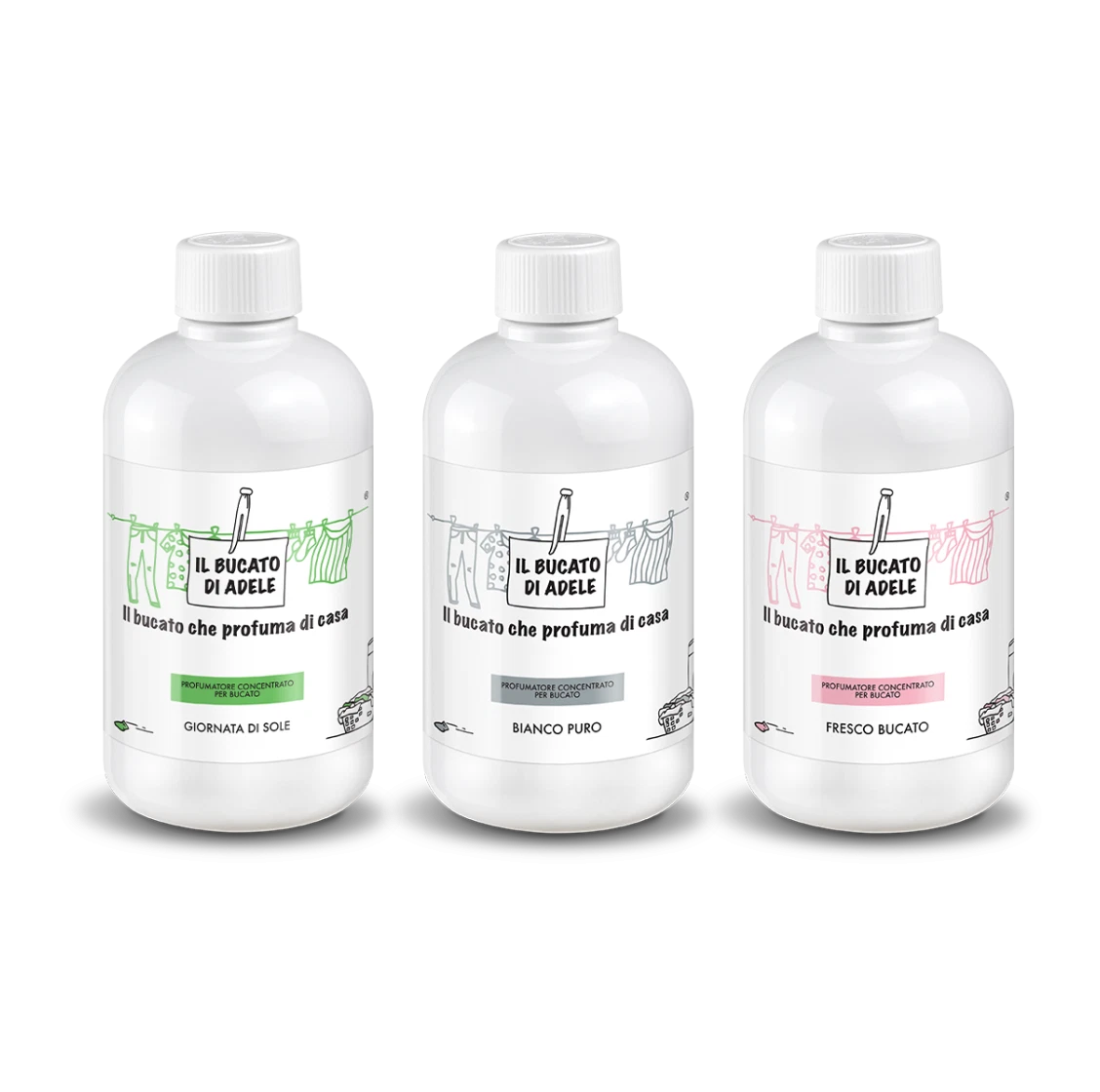 Il bucato di Adele Parfém do prania Bianco Puro  500 ml + 2x 500 ml mix